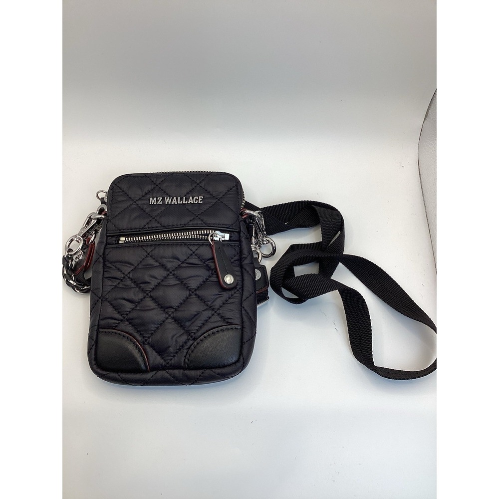 MZ Wallace Black Micro Crosby Nylon Quilted Crossbody